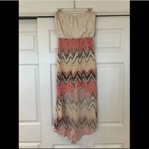 Bongo: High/Low Strapless Dress